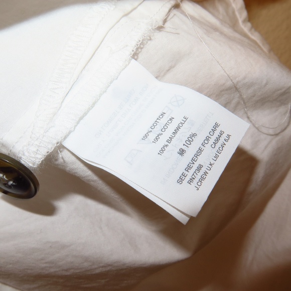 J. Crew White Ruffles Buttons Blouse  XXXS  *NWT* - Picture 5 of 5